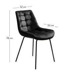 Sillas De Comedor<CASA Silka Silla De Comedor Negro