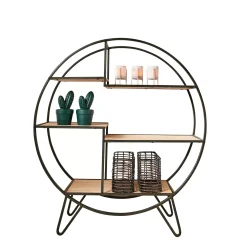 Estanterías<CASA Sirkel Estanteria De Pared Negro, Natural