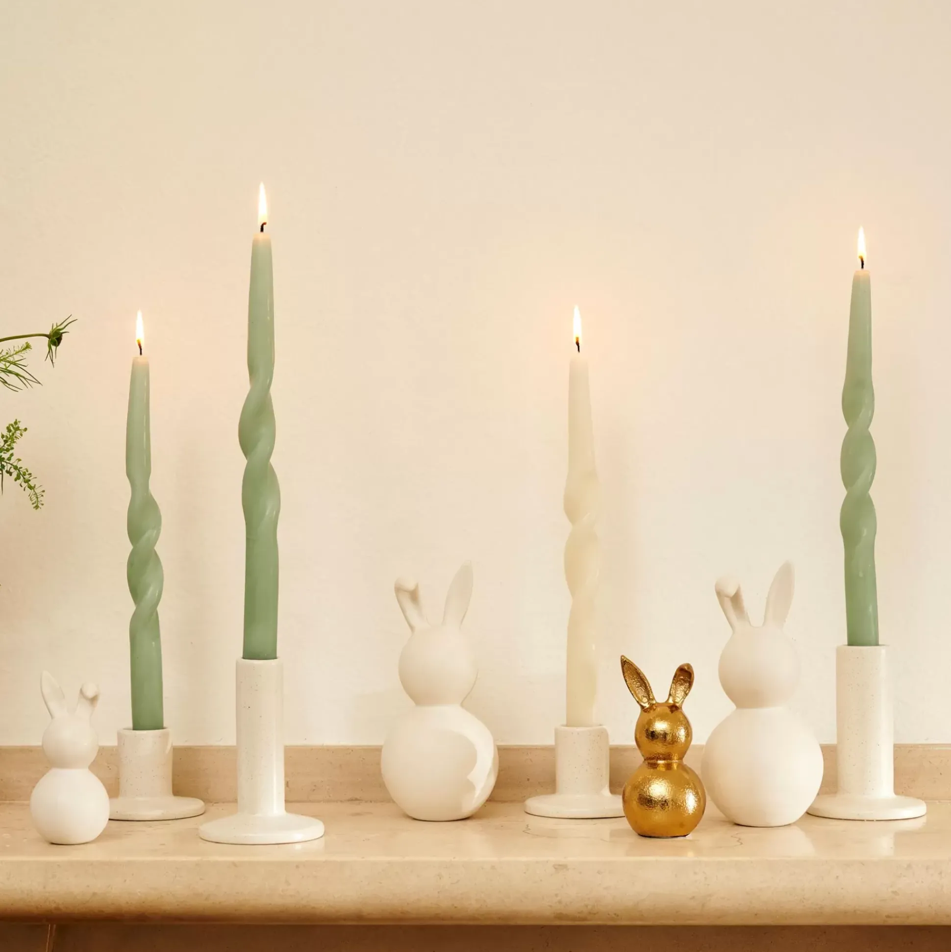 Velas<CASA Spiral Vela Espiral Verde