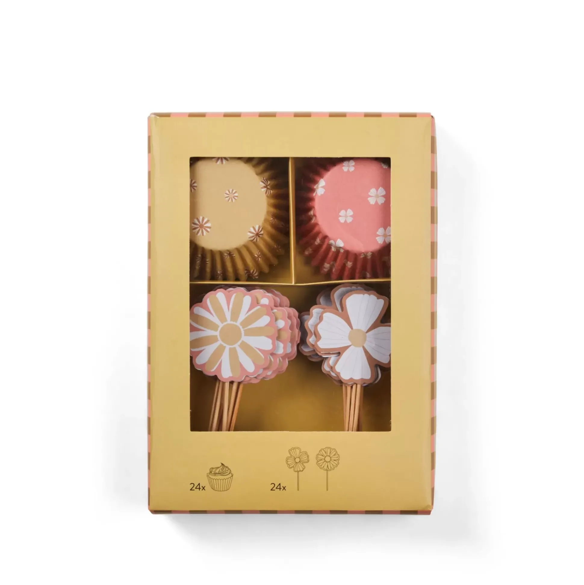 Moldes<CASA Springtime Juego Para Cupcakes Juego De 48 Menta, Morado Claro
