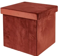 Pufs De Almacenaje<CASA Stor Puf Plegable Funcion Almac. Burdeos