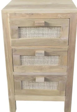 Cajoneras<CASA Teck Cajonera 3 Cajones Natural