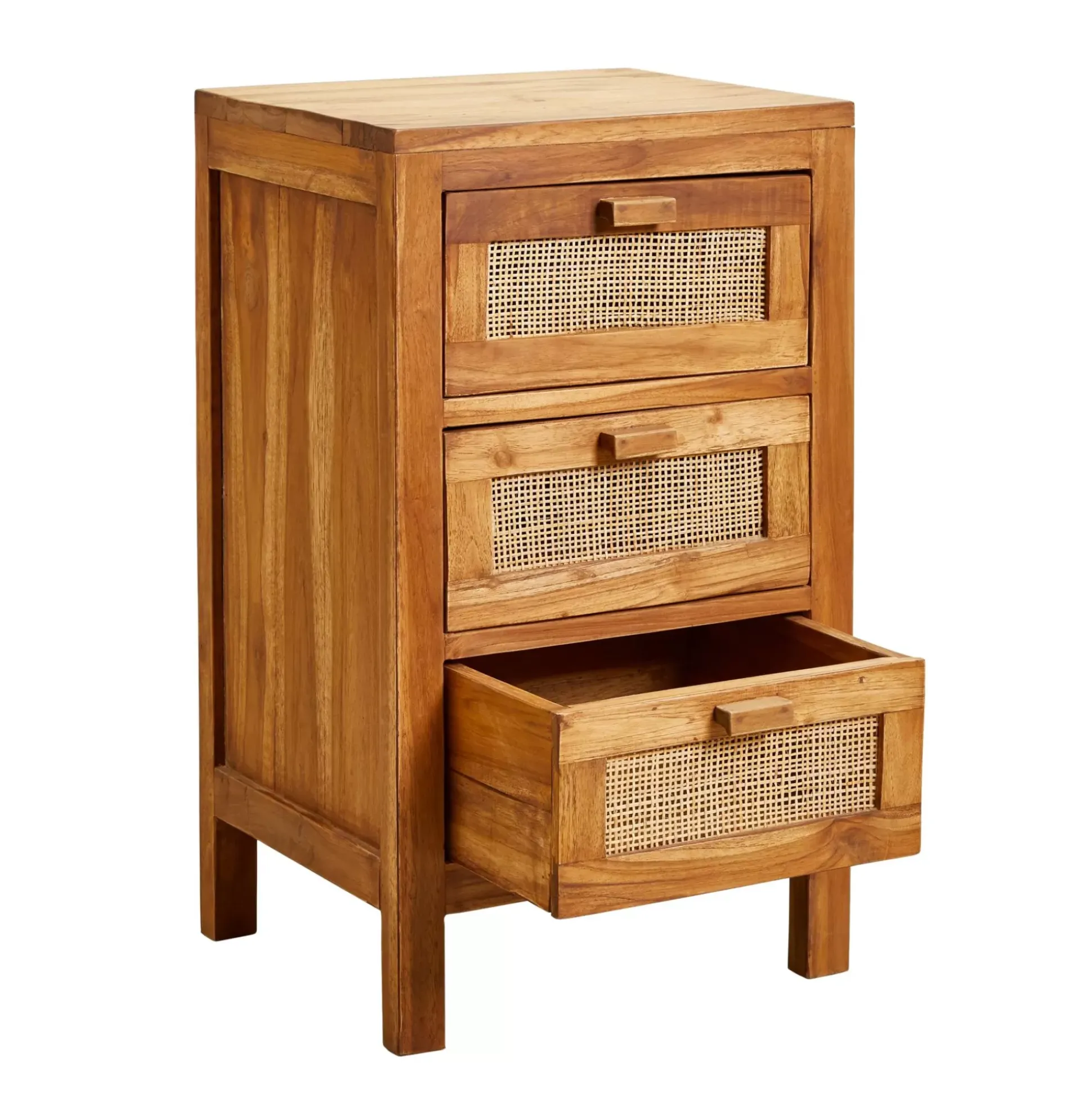 Cajoneras<CASA Teck Cajonera 3 Cajones Natural
