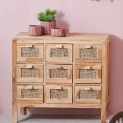 Cajoneras<CASA Teck Cajonera Farmacia Natural