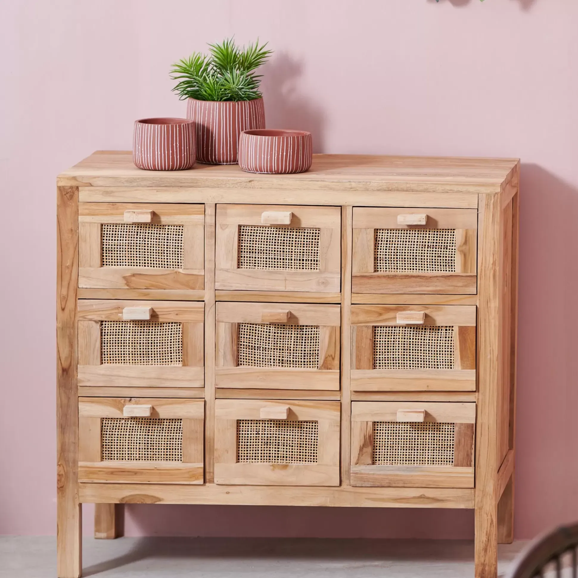 Cajoneras<CASA Teck Cajonera Farmacia Natural