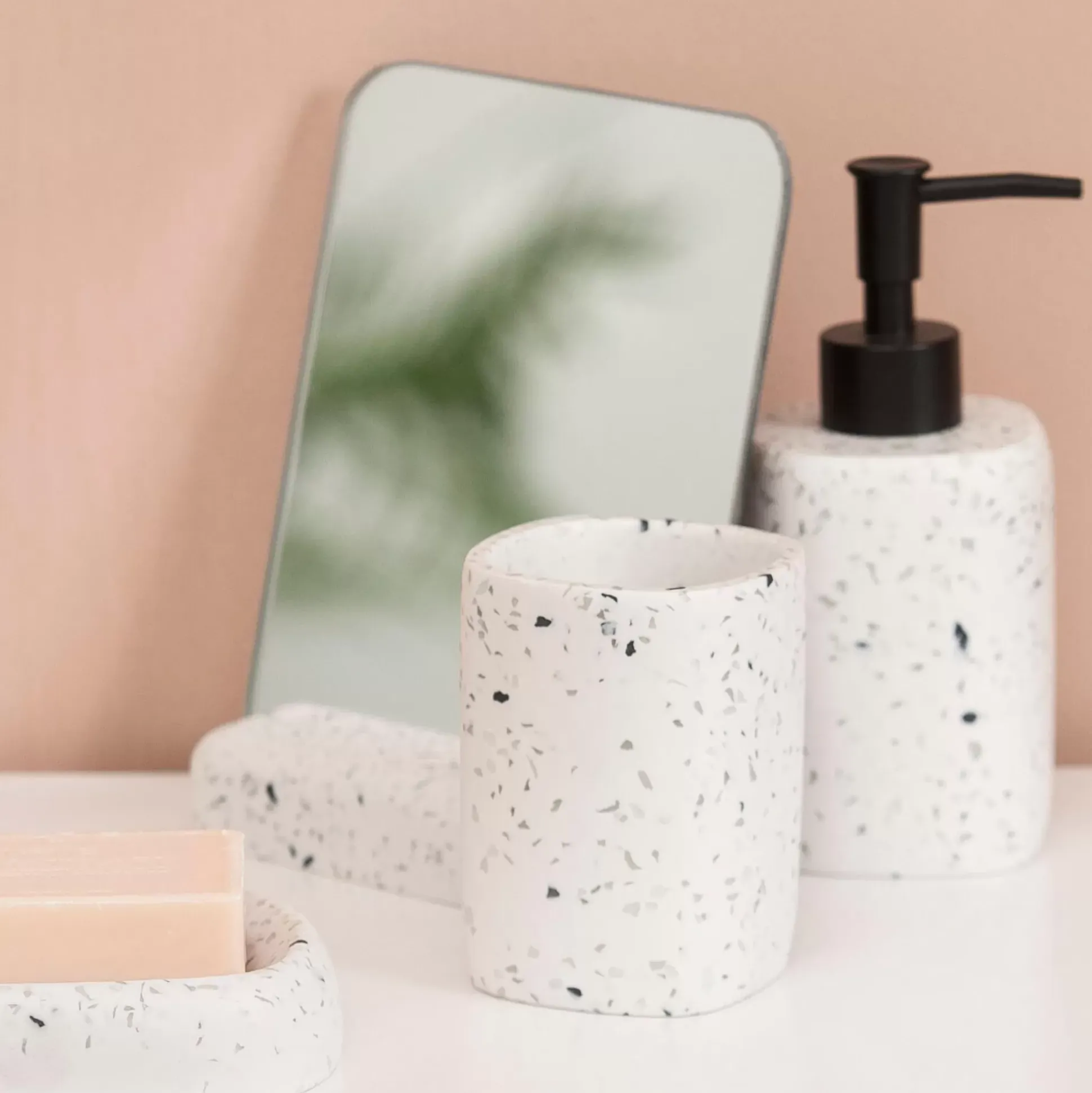 Accesorios De Tocador<CASA Terrazzo Sop. Cepillo Dientes Blanco