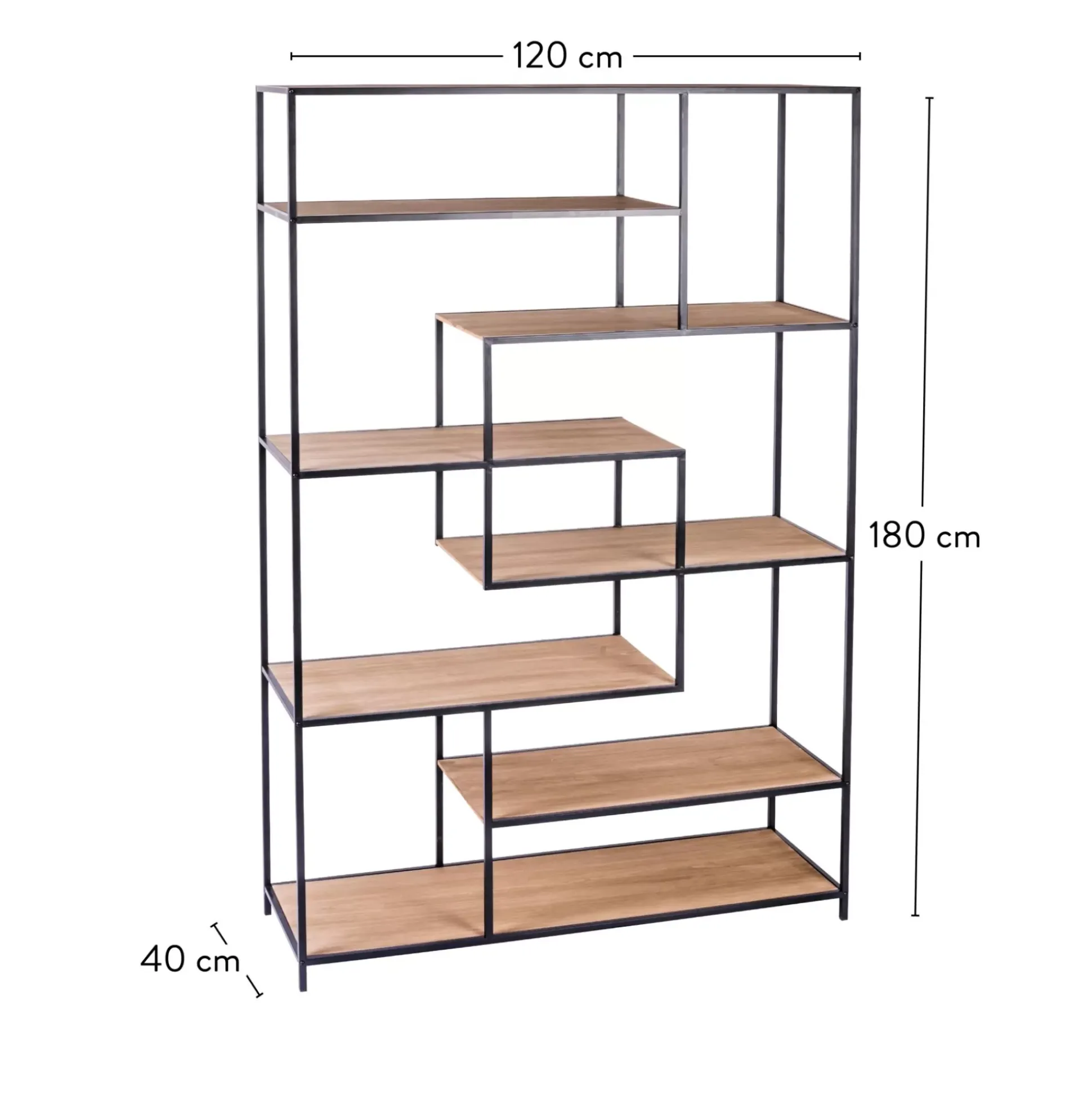 Estanterías<CASA Trapp Estanteria De Pared Negro