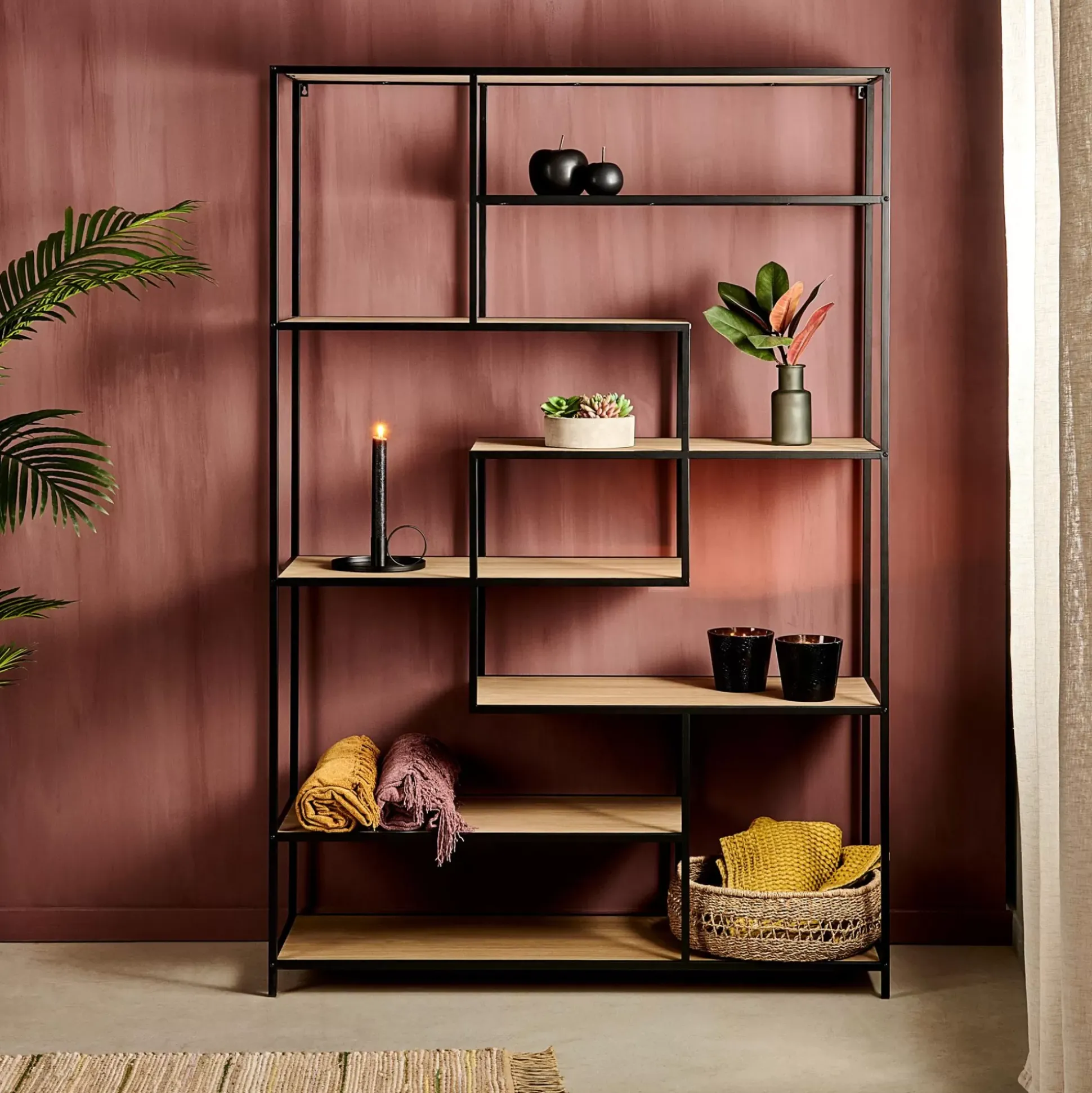 Estanterías<CASA Trapp Estanteria De Pared Negro