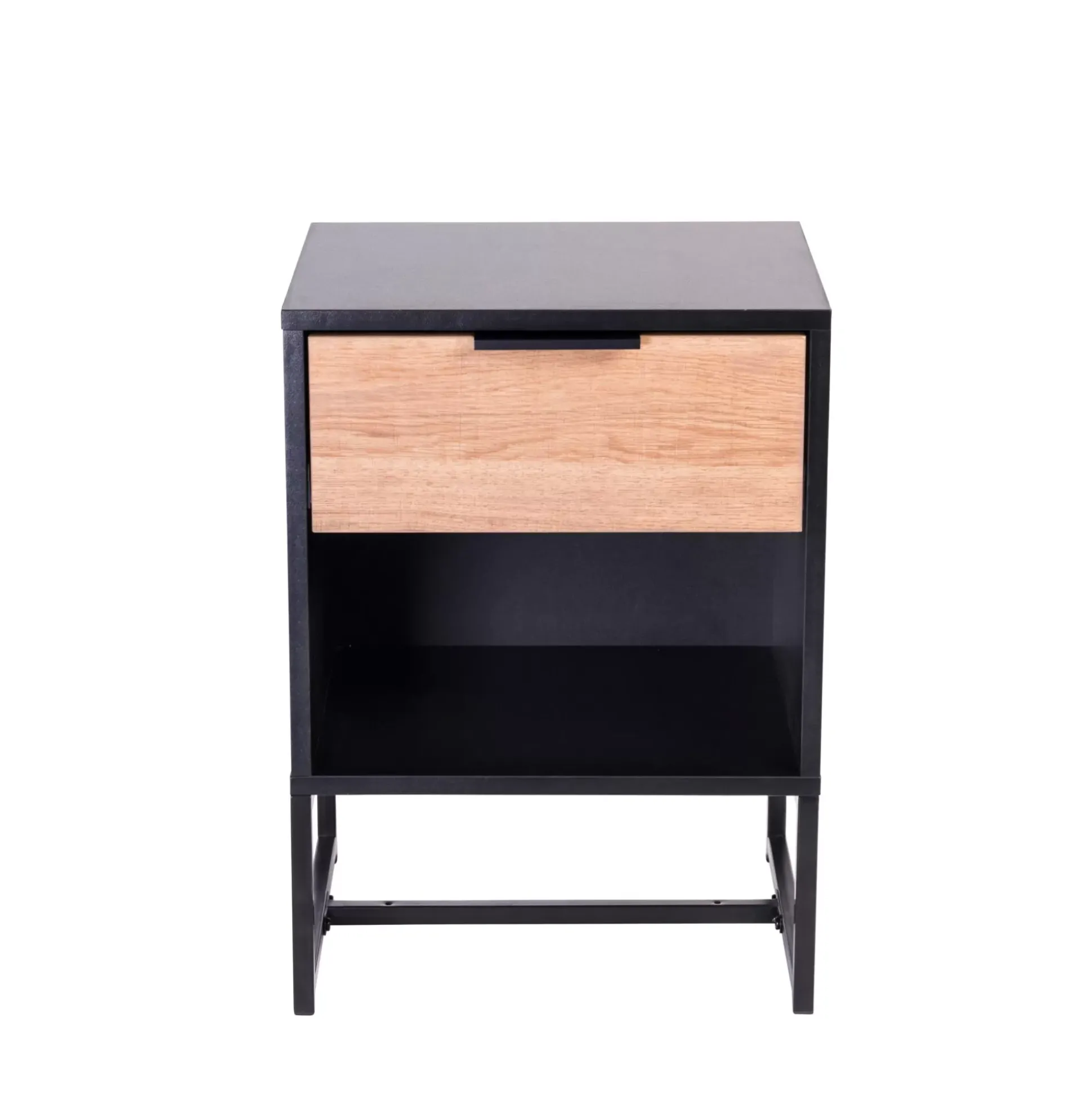 Cajoneras<CASA Trenton Mesilla De Noche Negro, Natural