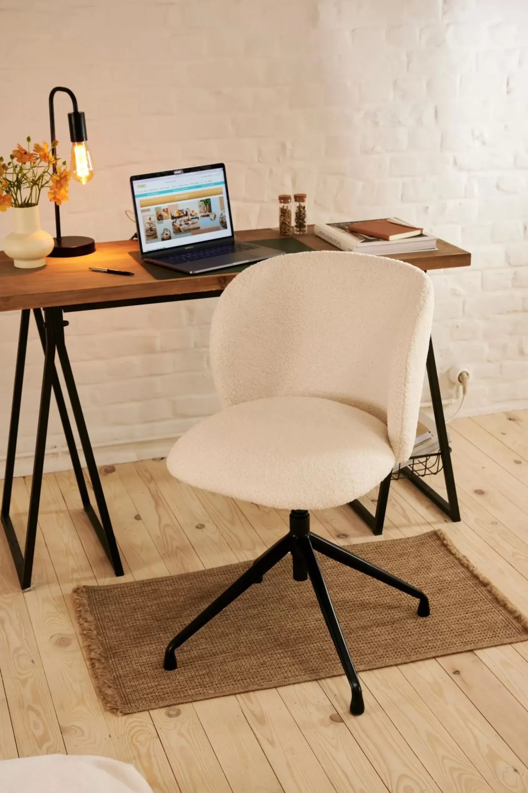 Escritorios<CASA Treto Escritorio Negro, Marron