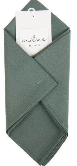 Servilletas<CASA Uniline Servilleta Verde Oscuro