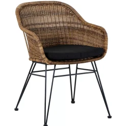 Sillas De Jardín<CASA Vienna Silla Comedor Negro, Natural