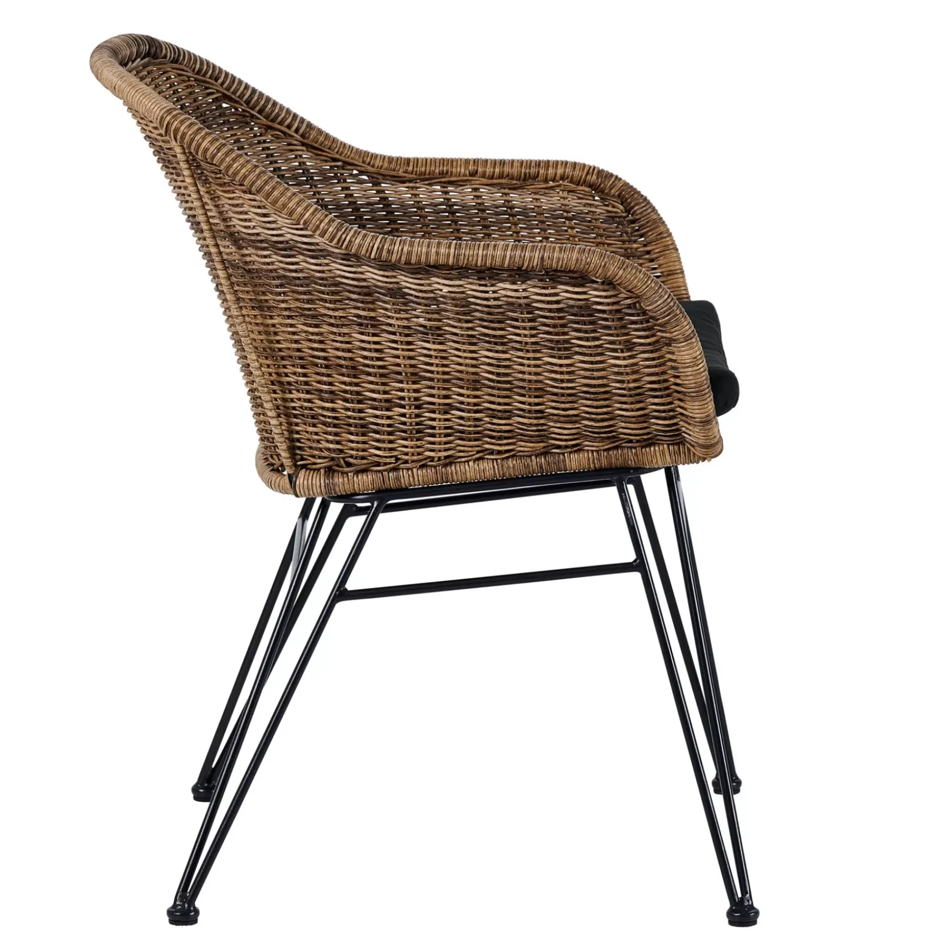 Sillas De Jardín<CASA Vienna Silla Comedor Negro, Natural