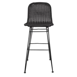 Sillas De Jardín<CASA Vienna Silla De Bar Negro
