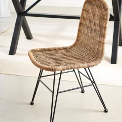 Sillas De Jardín<CASA Vienna Silla De Comedor Negro, Natural