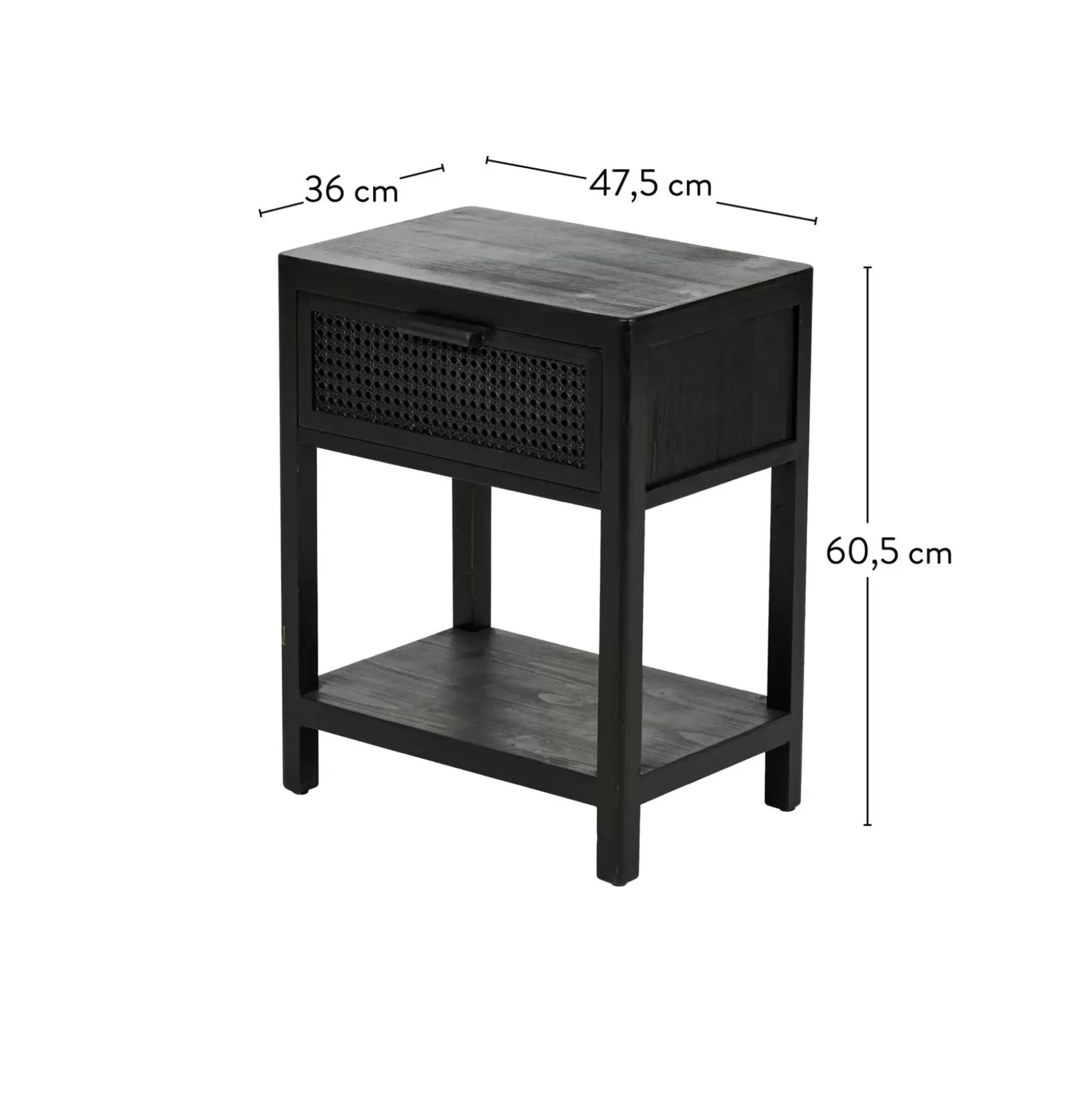 Cajoneras<CASA Webster Mesilla De Noche Negro