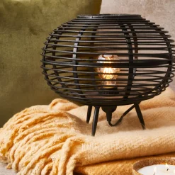 Lamparas De Mesa<CASA Zanzi Lampara De Mesa E27 Negro