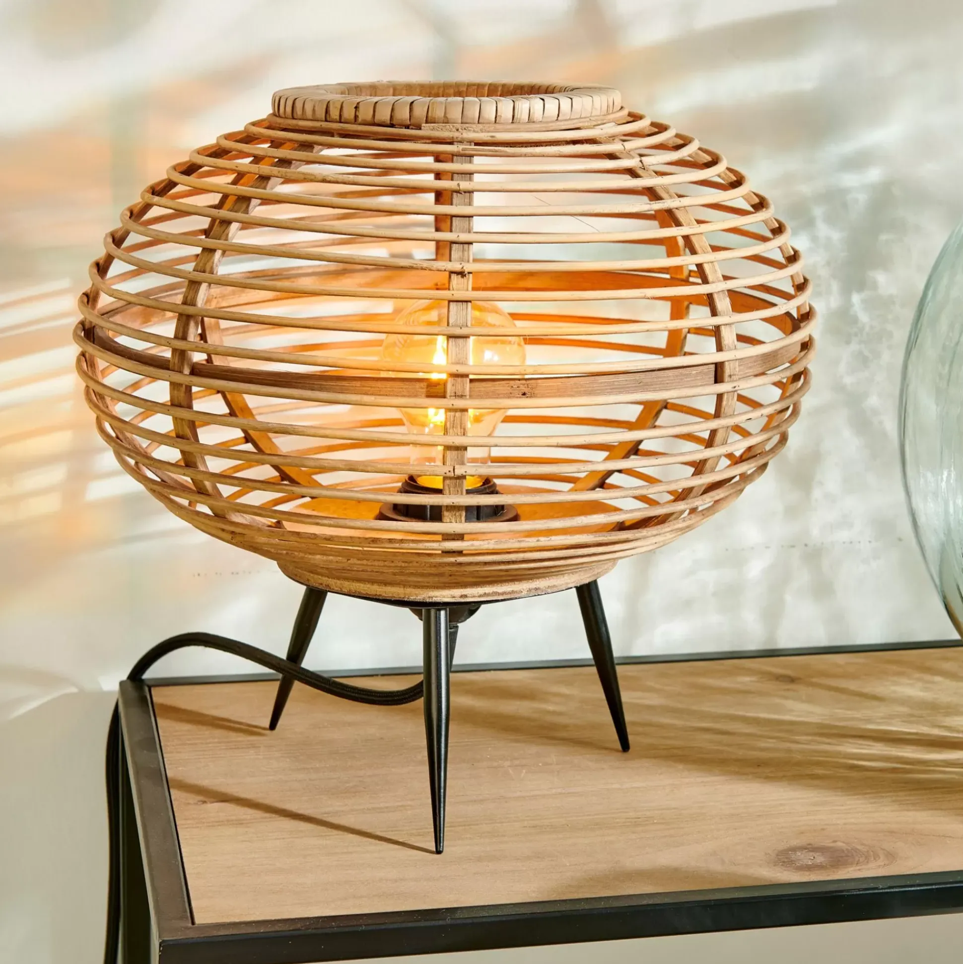 Lamparas De Mesa<CASA Zanzi Lampara De Mesa E27 Natural