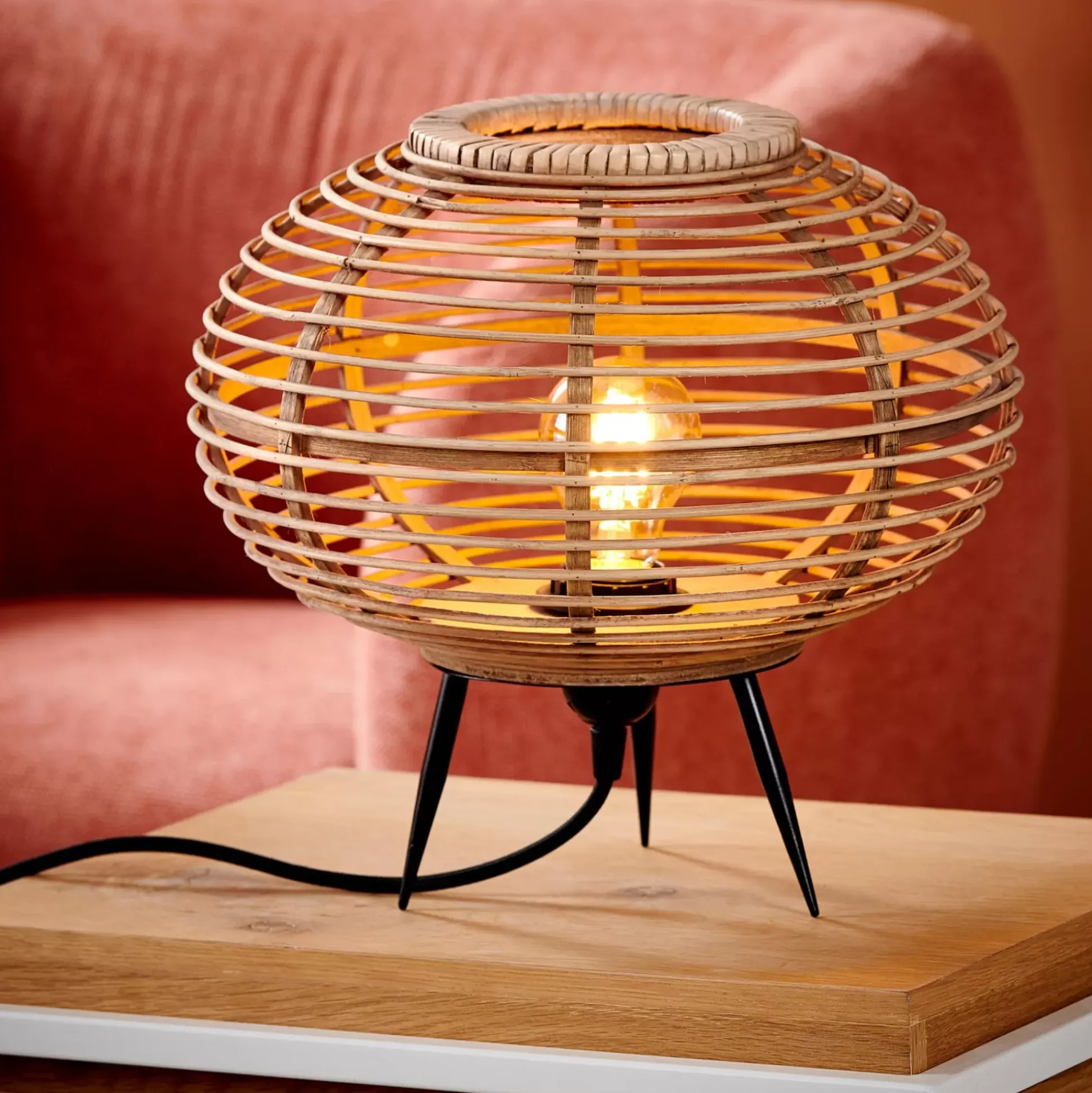 Lamparas De Mesa<CASA Zanzi Lampara De Mesa E27 Natural